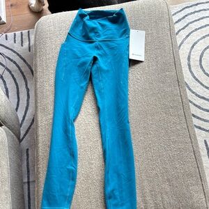 Lululemon Athletica wunder train HR Tights Teal with pockets